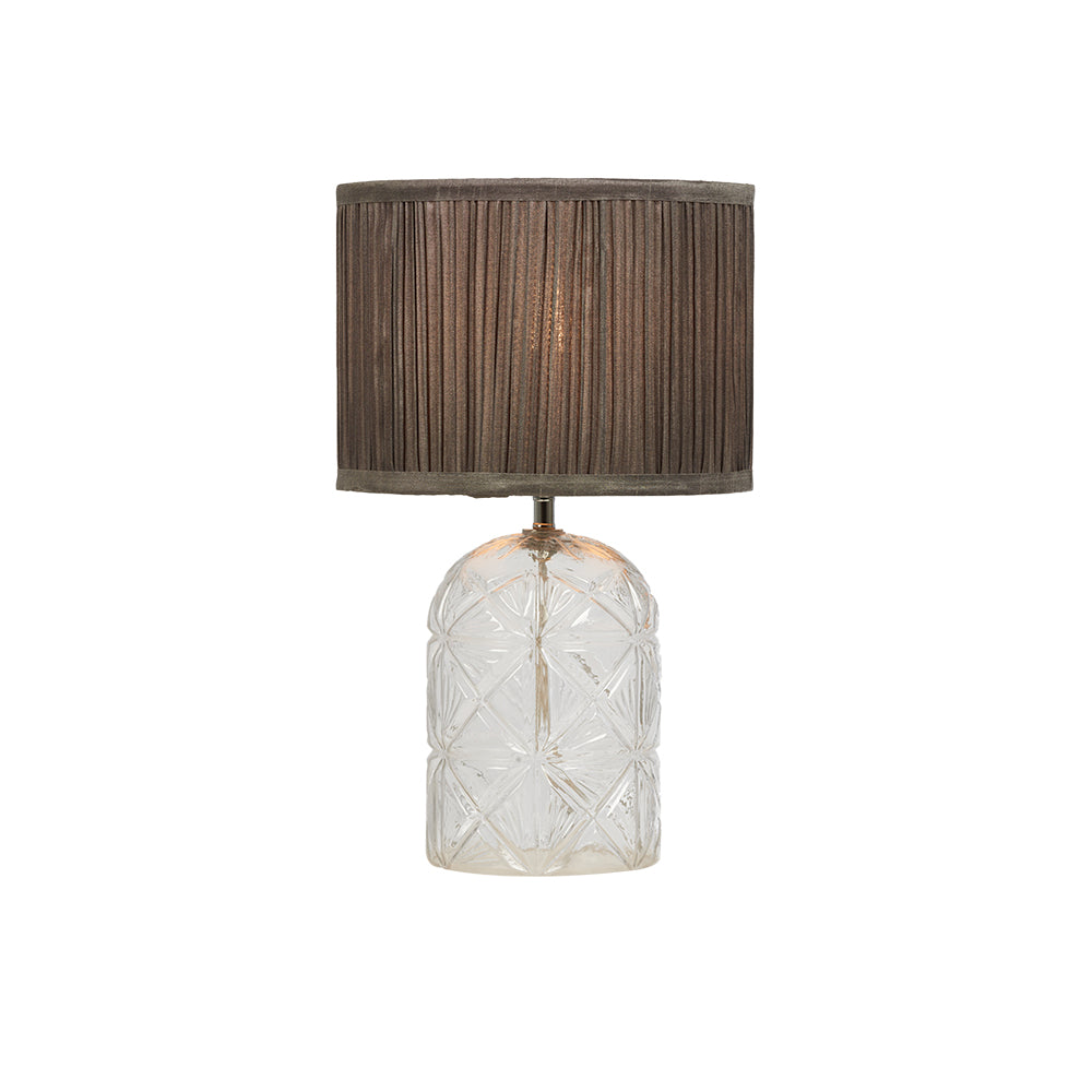 Bloomsberry Cut Glass Table Lamp Complete With Shade, 1x E27 (Oaks TL 3037 AB)