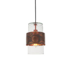 Metal and Glass Vintage Akari Industrial Style Pendant Light, 1x E27
