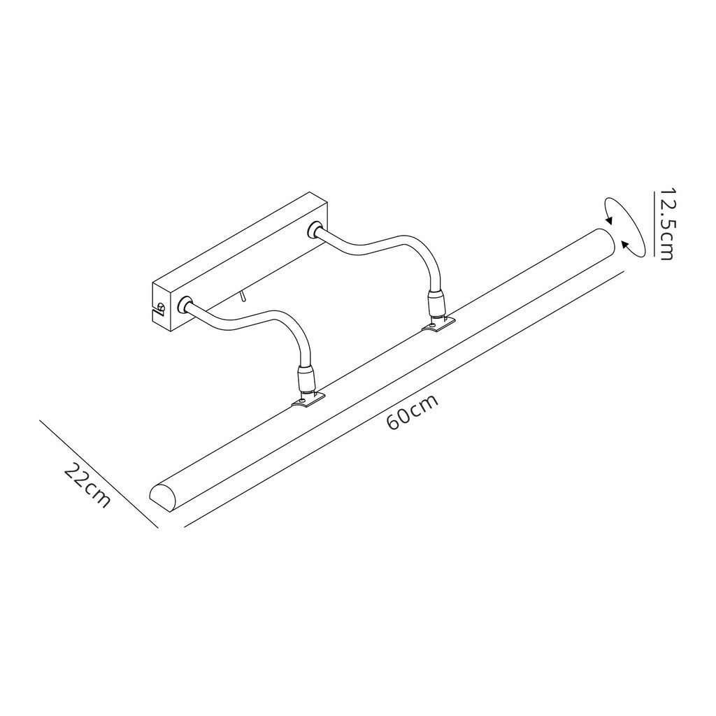 Deco - Abacus Switched Picture Wall Lamp - Luminosity Designs Ltd