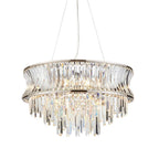 Endon - Abigail Bright 9 Light Chandelier Pendant with Concave Clear Glass - Luminosity Designs Ltd