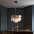 Endon - Abigail Bright 9 Light Chandelier Pendant with Concave Clear Glass - Luminosity Designs Ltd