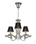 Mantra - Acanto Pendant Round 3 Light E14, Polished Chrome With Black Shades (Mantra M0378) - Luminosity Designs Ltd