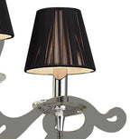 Mantra - Acanto Pendant Round 3 Light E14, Polished Chrome With Black Shades (Mantra M0378) - Luminosity Designs Ltd