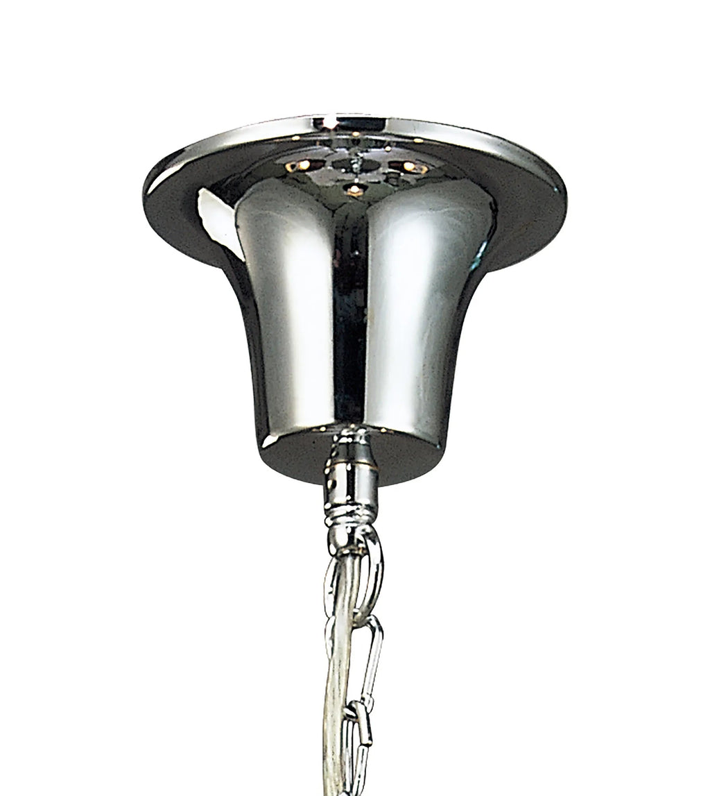 Mantra - Acanto Pendant Round 3 Light E14, Polished Chrome With Black Shades (Mantra M0378) - Luminosity Designs Ltd