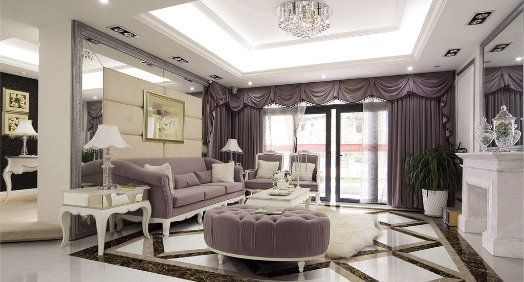 Deco - Acton Round Flush Crystal Ceiling Light - Luminosity Designs Ltd