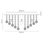 Deco - Acton Round Flush Crystal Ceiling Light - Luminosity Designs Ltd