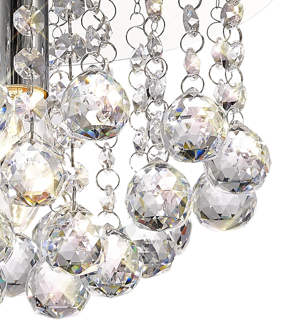 Deco - Acton Round Flush Crystal Ceiling Light - Luminosity Designs Ltd