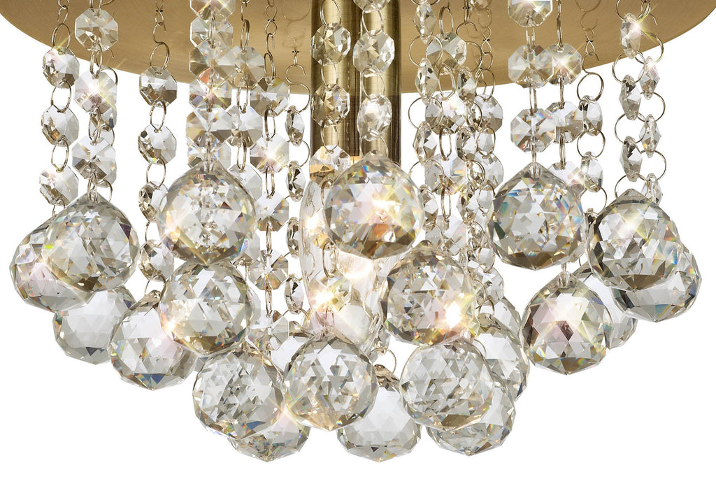 Deco - Acton Round Flush Crystal Ceiling Light - Luminosity Designs Ltd