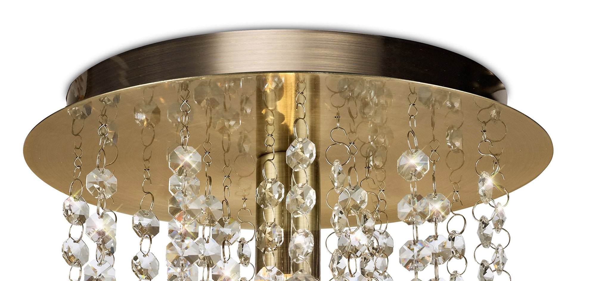 Deco - Acton Round Flush Crystal Ceiling Light - Luminosity Designs Ltd