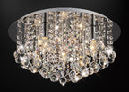 Deco - Acton Round Flush Crystal Ceiling Light - Luminosity Designs Ltd