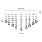 Deco - Acton Round Flush Crystal Ceiling Light - Luminosity Designs Ltd