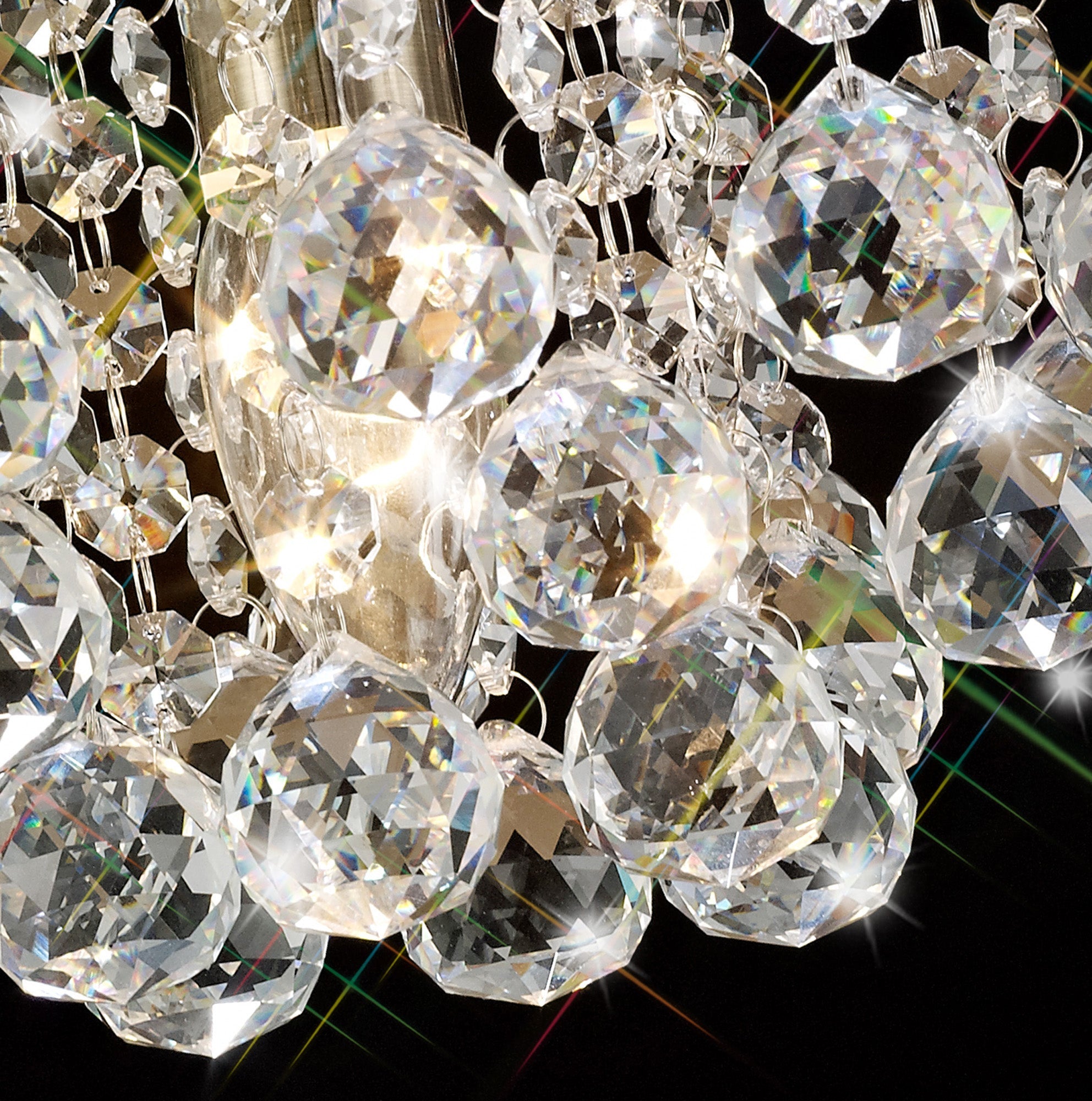 Deco - Acton Round Flush Crystal Ceiling Light - Luminosity Designs Ltd