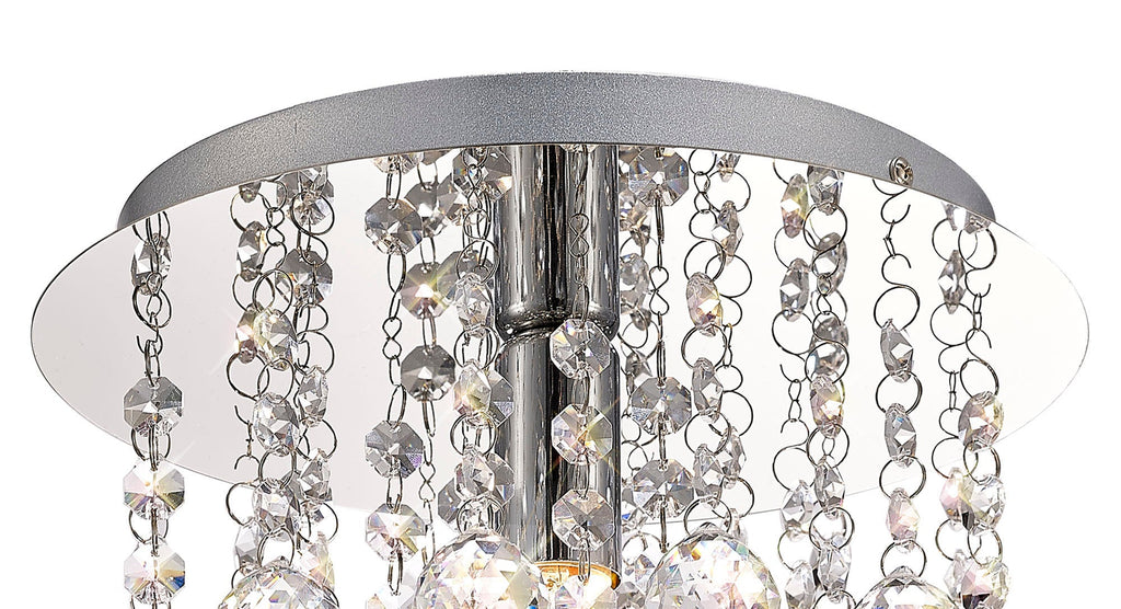 Deco - Acton Round Flush Crystal Ceiling Light - Luminosity Designs Ltd