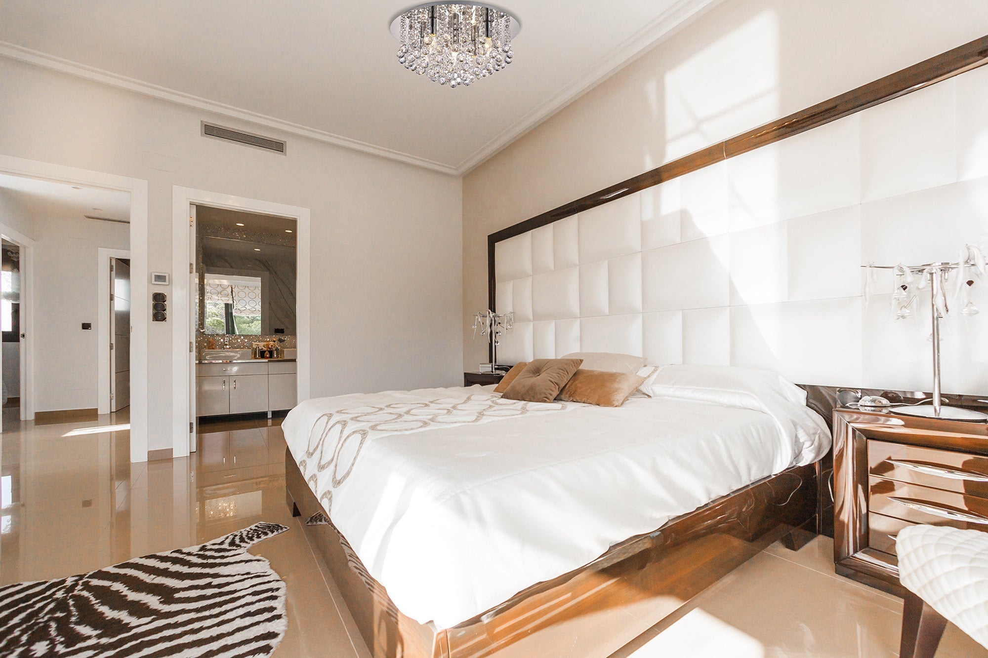 Deco - Acton Round Flush Crystal Ceiling Light - Luminosity Designs Ltd