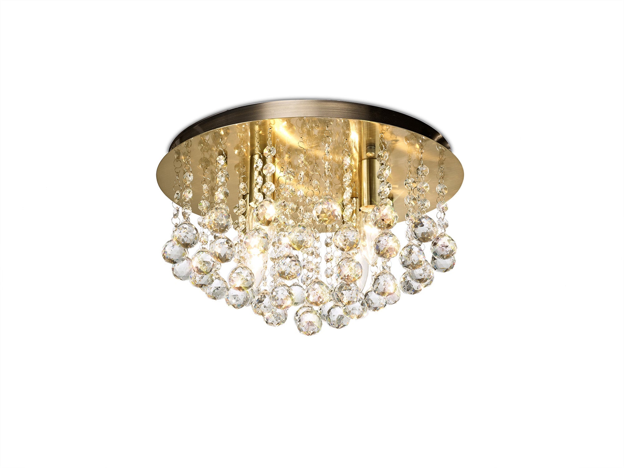 Deco - Acton Round Flush Crystal Ceiling Light - Luminosity Designs Ltd