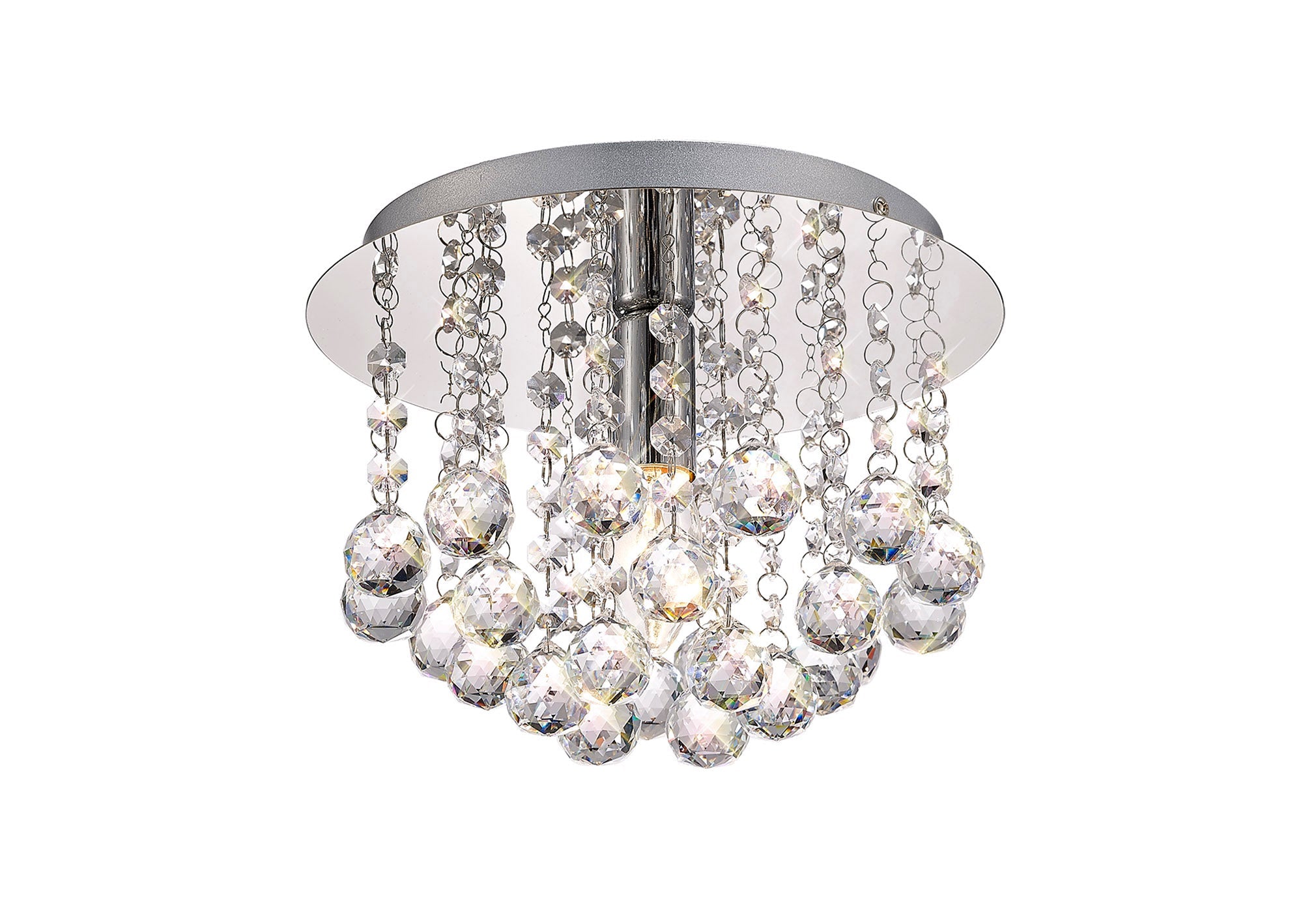 Deco - Acton Round Flush Crystal Ceiling Light - Luminosity Designs Ltd