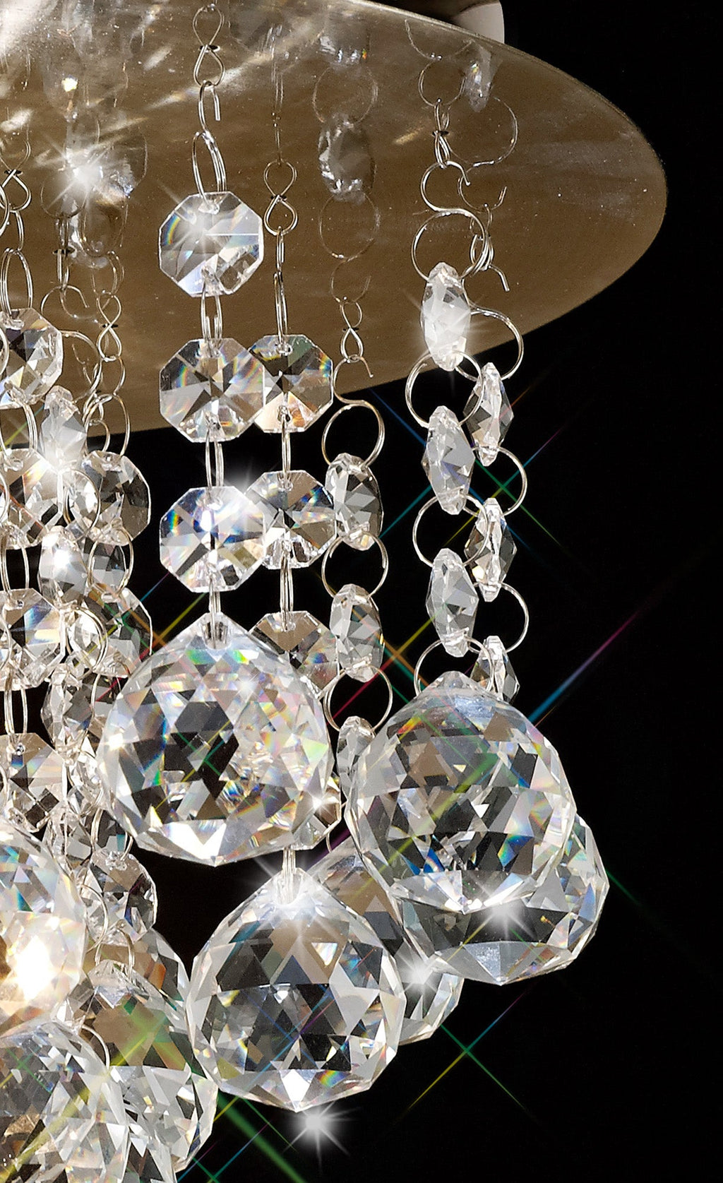 Deco - Acton Round Flush Crystal Ceiling Light - Luminosity Designs Ltd