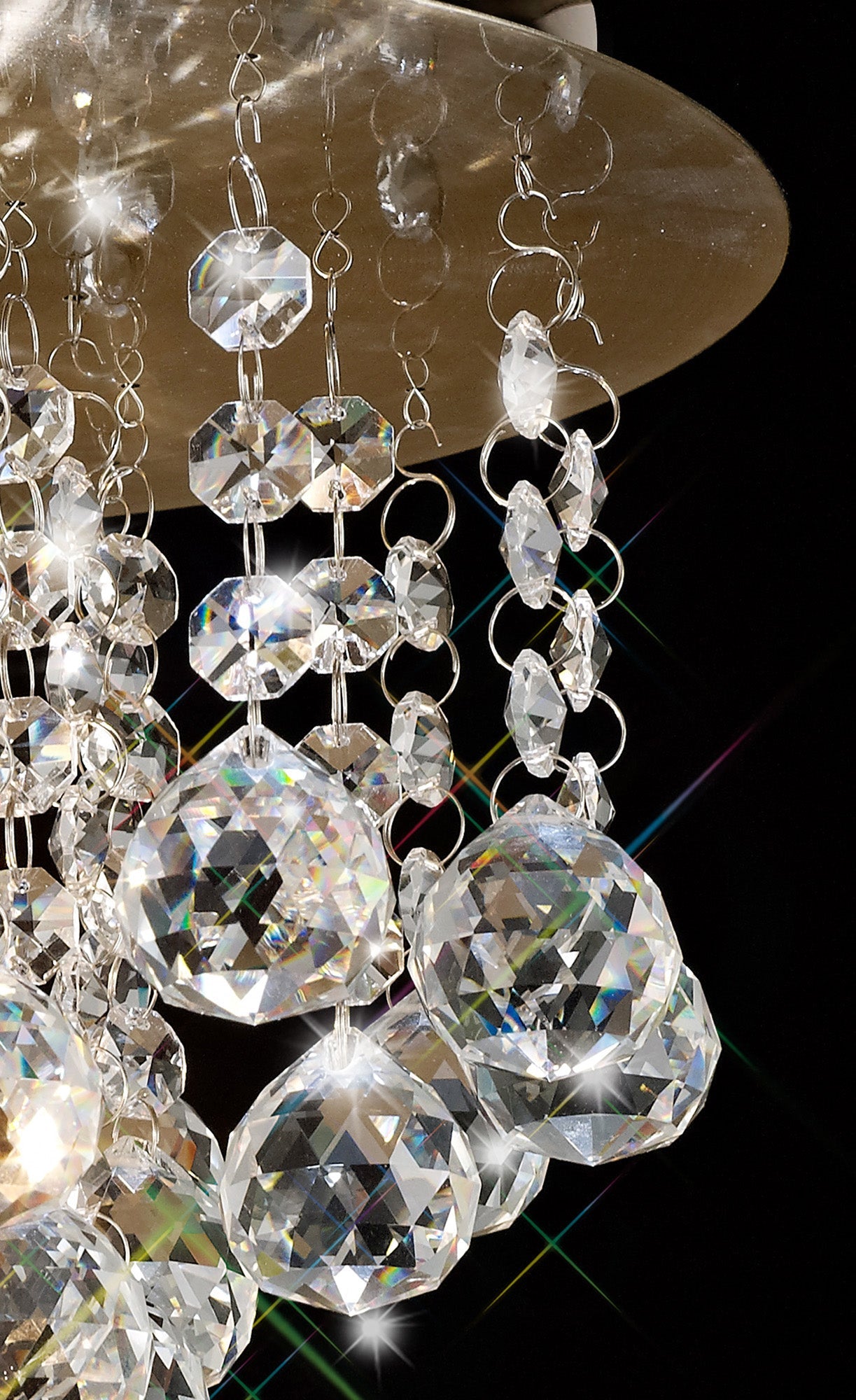 Deco - Acton Round Flush Crystal Ceiling Light - Luminosity Designs Ltd