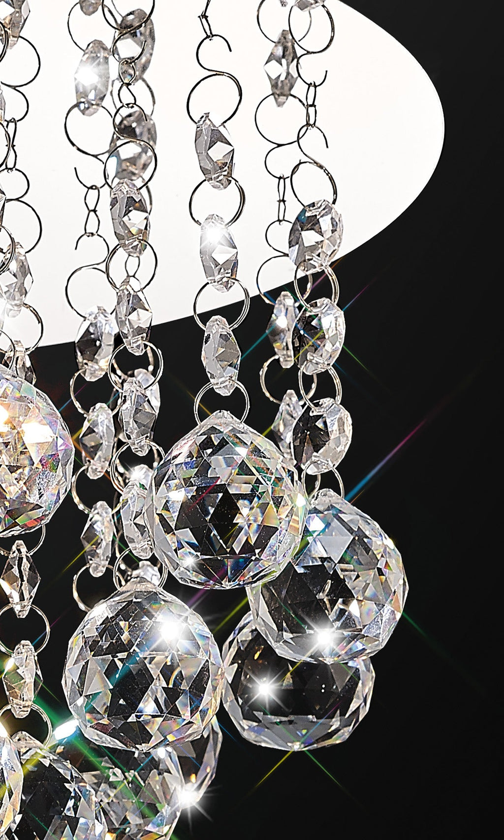 Deco - Acton Round Flush Crystal Ceiling Light - Luminosity Designs Ltd