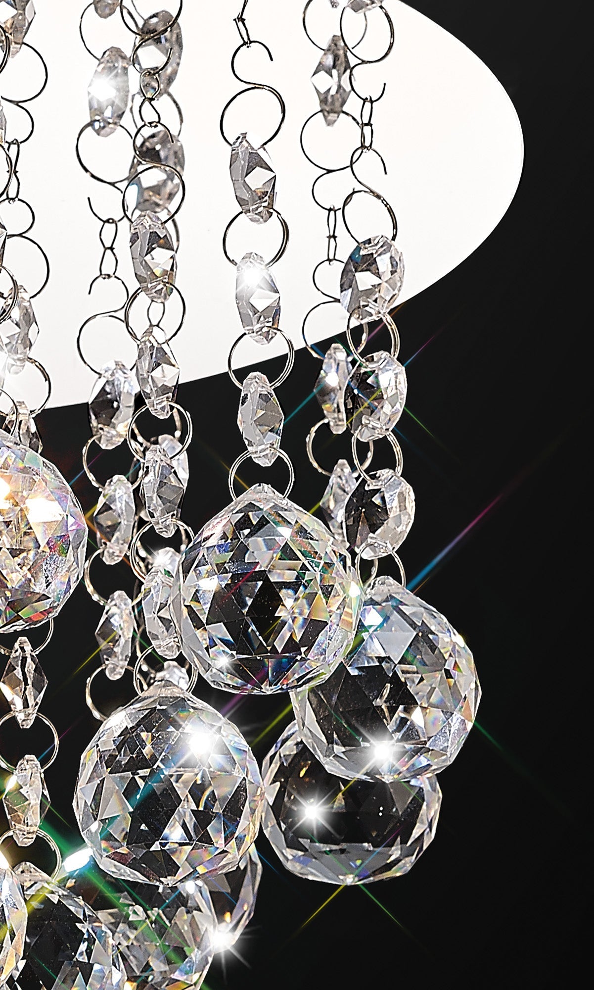 Deco - Acton Round Flush Crystal Ceiling Light - Luminosity Designs Ltd