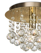 Deco - Acton Round Flush Crystal Ceiling Light - Luminosity Designs Ltd