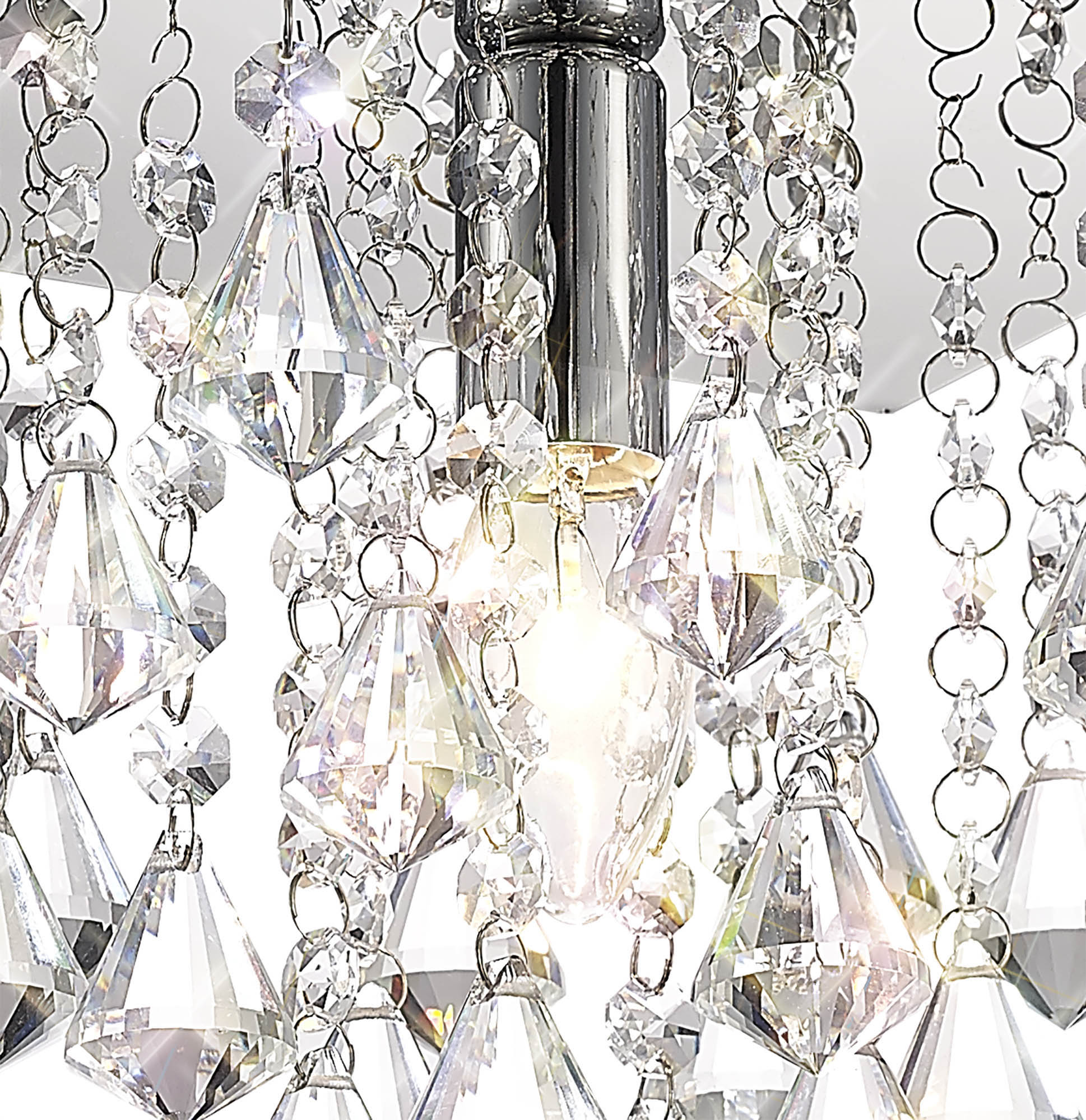 Deco - Acton Square Flush Crystal Ceiling Light - Luminosity Designs Ltd