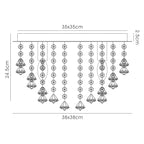 Deco - Acton Square Flush Crystal Ceiling Light - Luminosity Designs Ltd