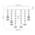 Deco - Acton Square Flush Crystal Ceiling Light - Luminosity Designs Ltd