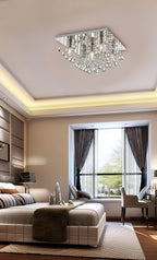Deco - Acton Square Flush Crystal Ceiling Light - Luminosity Designs Ltd