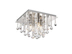 Deco - Acton Square Flush Crystal Ceiling Light - Luminosity Designs Ltd