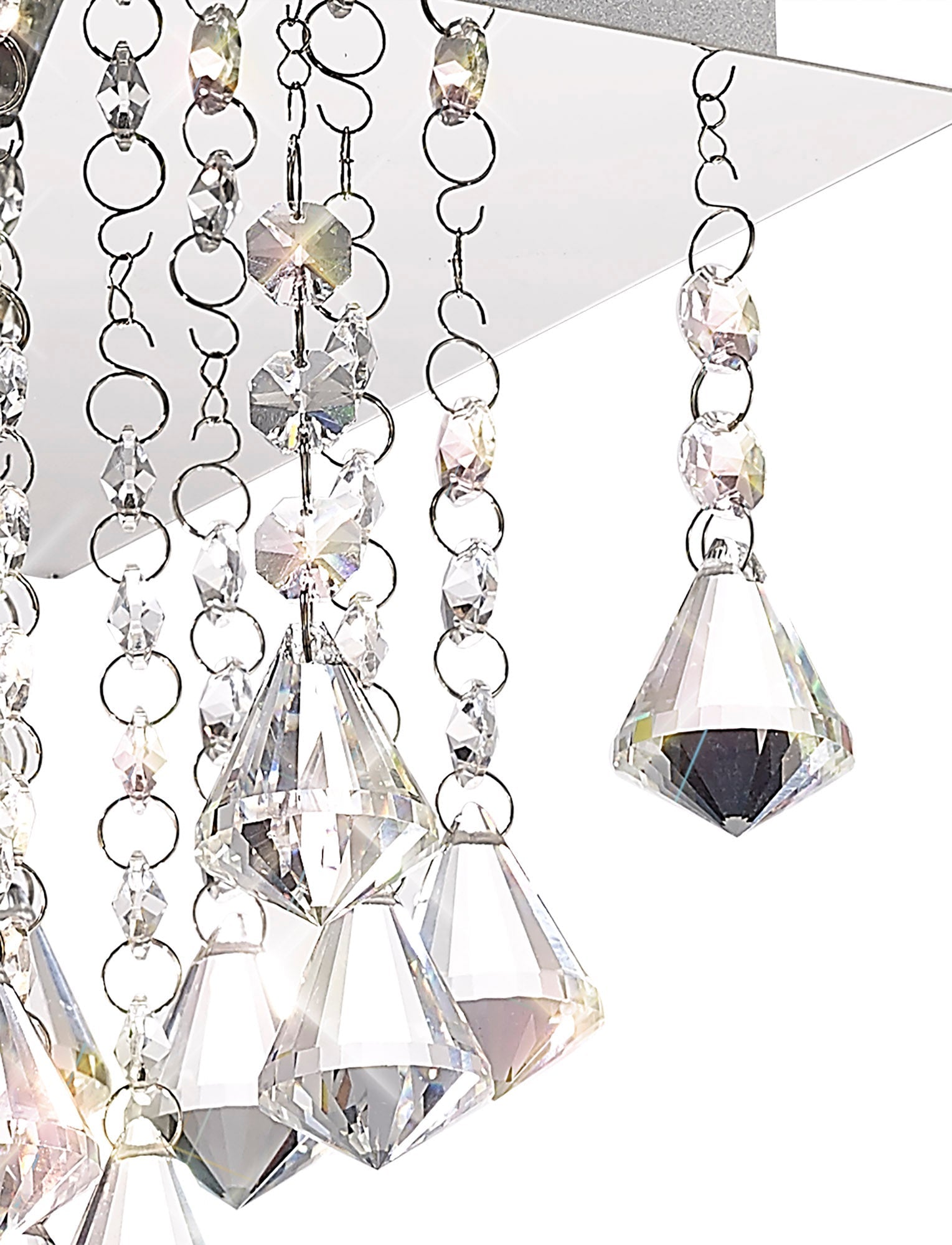 Deco - Acton Square Flush Crystal Ceiling Light - Luminosity Designs Ltd