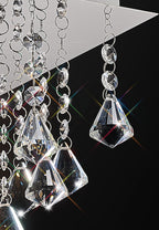 Deco - Acton Square Flush Crystal Ceiling Light - Luminosity Designs Ltd