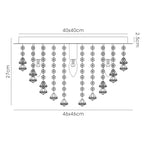Deco - Acton Square Flush Crystal Ceiling Light - Luminosity Designs Ltd