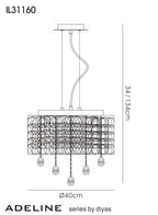 Diyas - Adeline Pendant - Small - Luminosity Designs Ltd