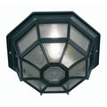 Aden Flush Outdoor Light Fitting for Walls and Ceilings. 1x E27 Black or White (140 BK) - Luminosity Designs Ltd