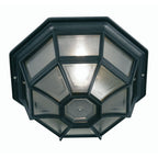 Aden Flush Outdoor Light Fitting for Walls and Ceilings. 1x E27 Black or White (140 BK) - Luminosity Designs Ltd
