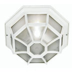 Aden Flush Outdoor Light Fitting for Walls and Ceilings. 1x E27 Black or White (140 BK) - Luminosity Designs Ltd