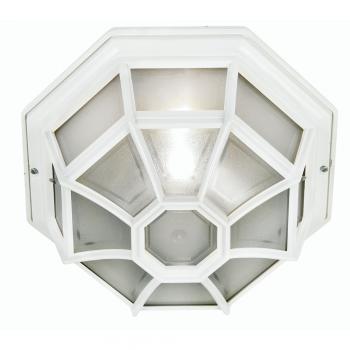 Aden Flush Outdoor Light Fitting for Walls and Ceilings. 1x E27 Black or White (140 BK) - Luminosity Designs Ltd