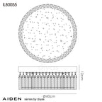 Diyas - Aiden Large Round Flush Ceiling Light - Luminosity Designs Ltd