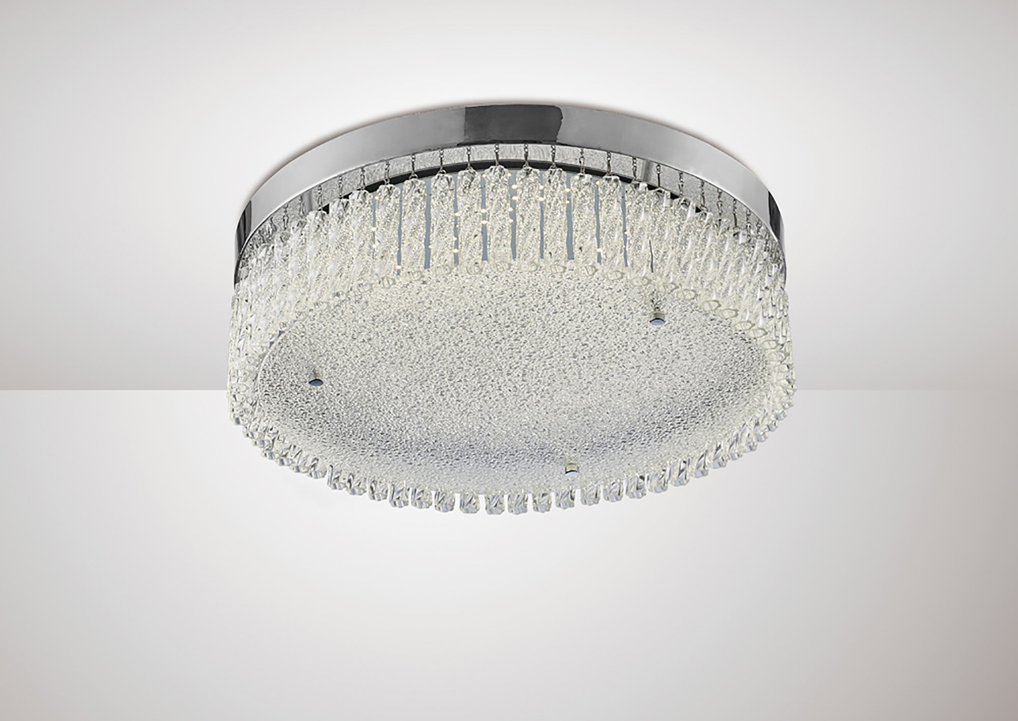 Diyas - Aiden Large Round Flush Ceiling Light - Luminosity Designs Ltd