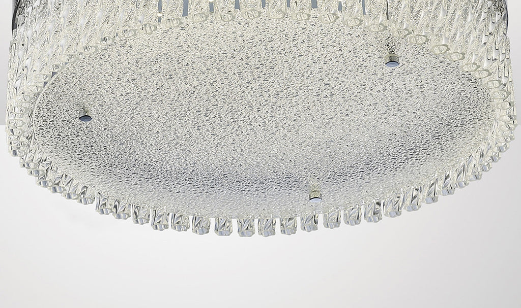 Diyas - Aiden Large Round Flush Ceiling Light - Luminosity Designs Ltd