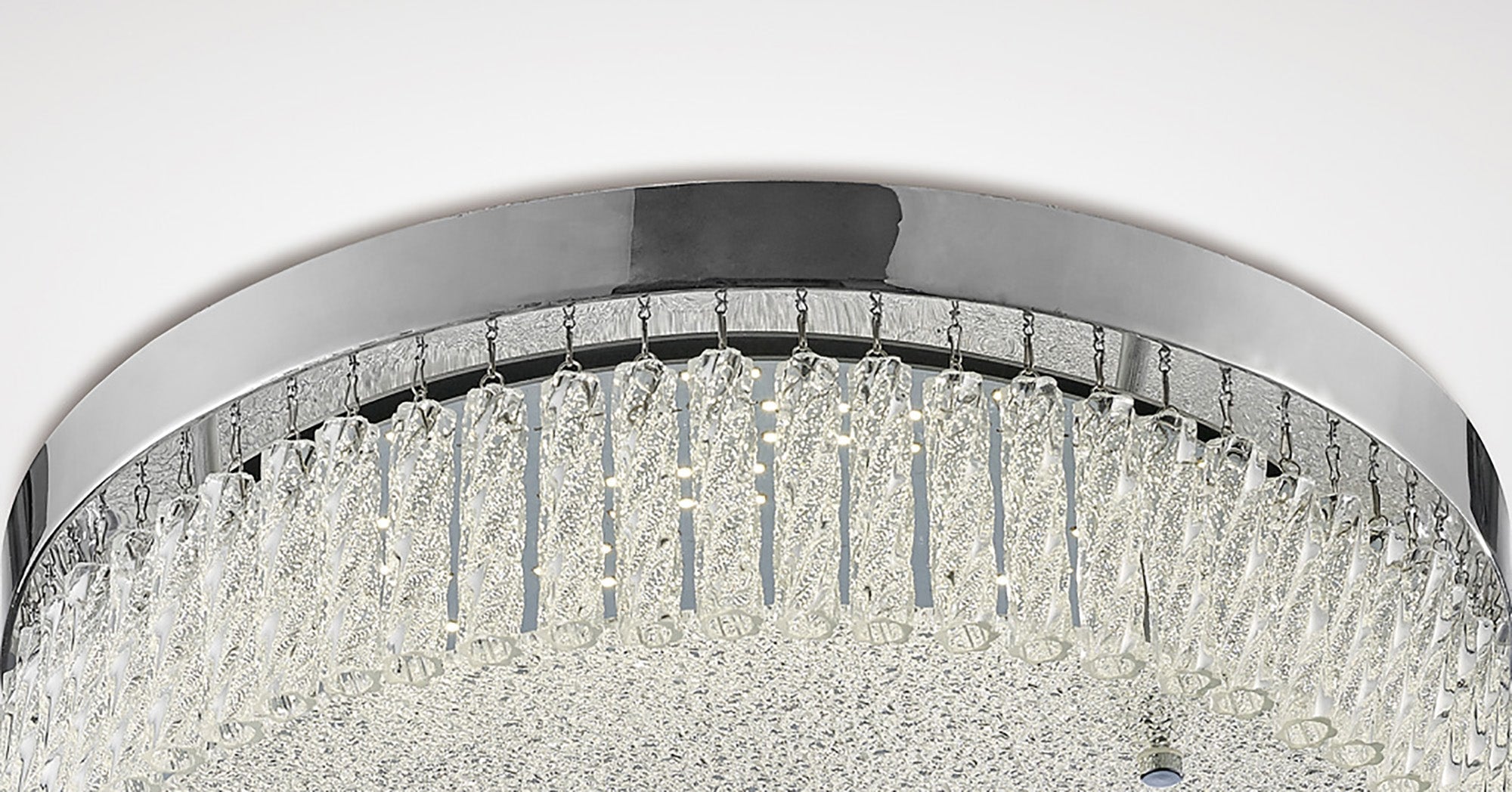 Diyas - Aiden Large Round Flush Ceiling Light - Luminosity Designs Ltd