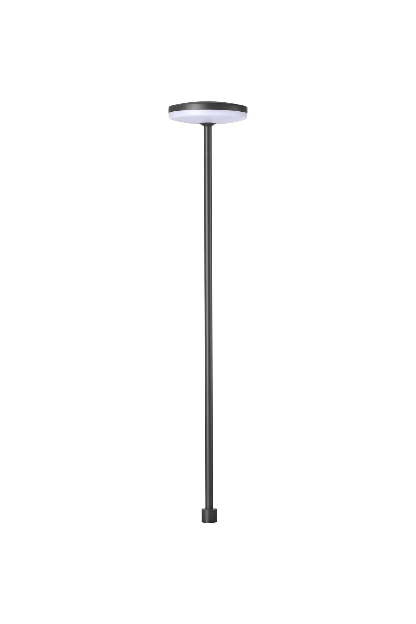 Akita Outdoor Garden Bollard, 12W LED, 3000K, 880lm, IP54, Sand Black (Mantra 8480)