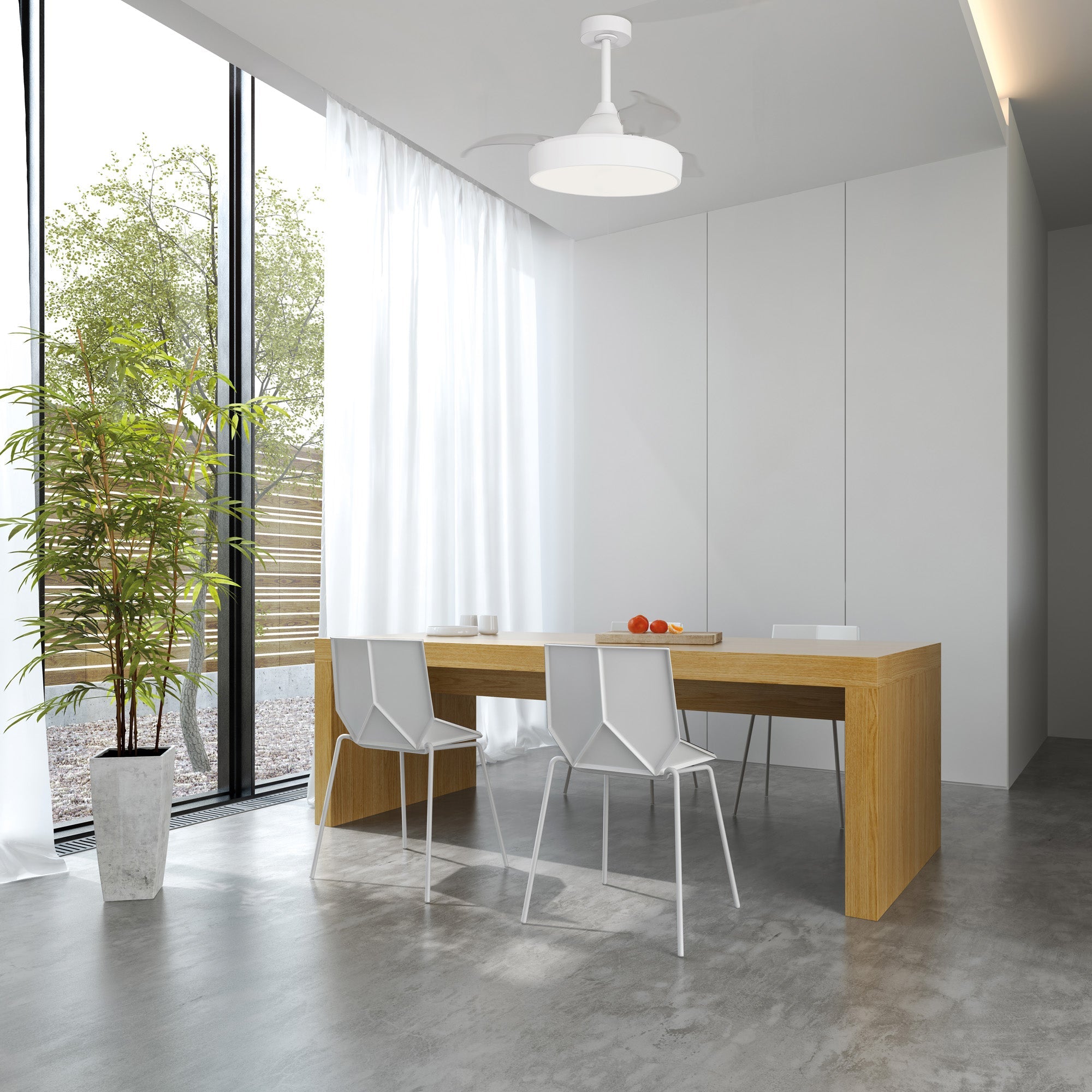 Mantra - Alaska 45W LED Dimmable Ceiling Light With Built - In 25W DC Fan, 2700 - 5000K Remote & APP Control, 2500lm - Luminosity Designs Ltd