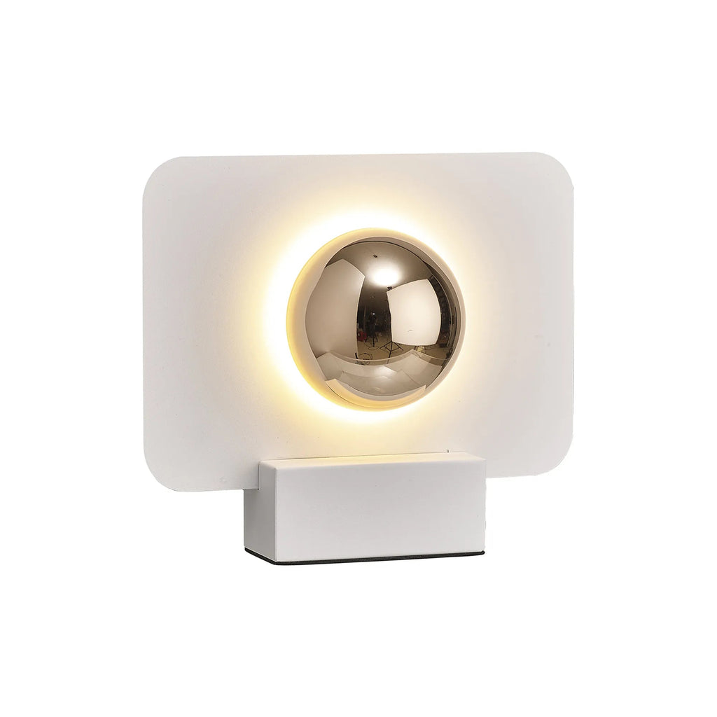 Mantra - Alba Modern Art Style 25cm Table Lamp, 8W LED, 3000K, 640lm, (Mantra 8416) - Luminosity Designs Ltd