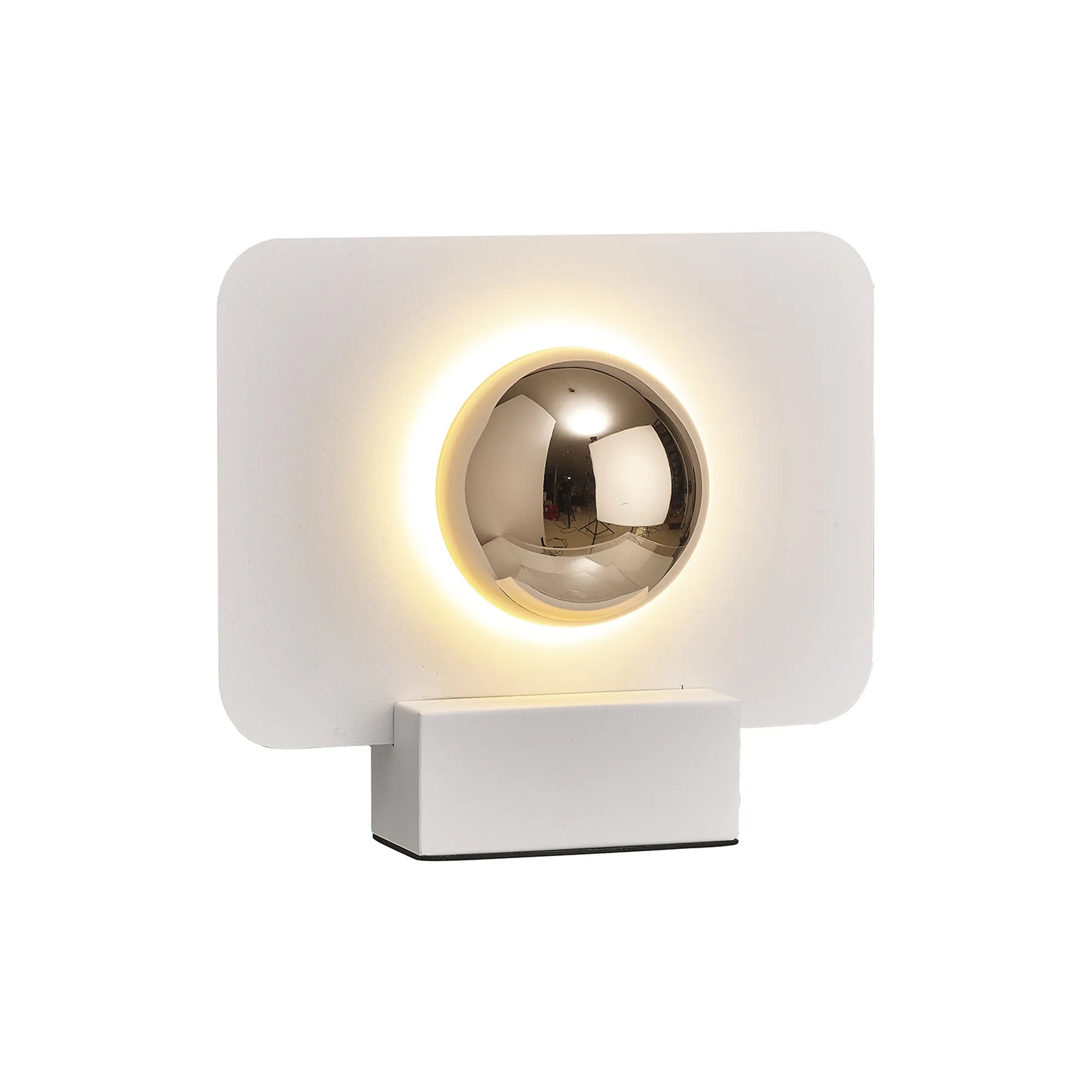 Mantra - Alba Modern Art Style 25cm Table Lamp, 8W LED, 3000K, 640lm, (Mantra 8416) - Luminosity Designs Ltd