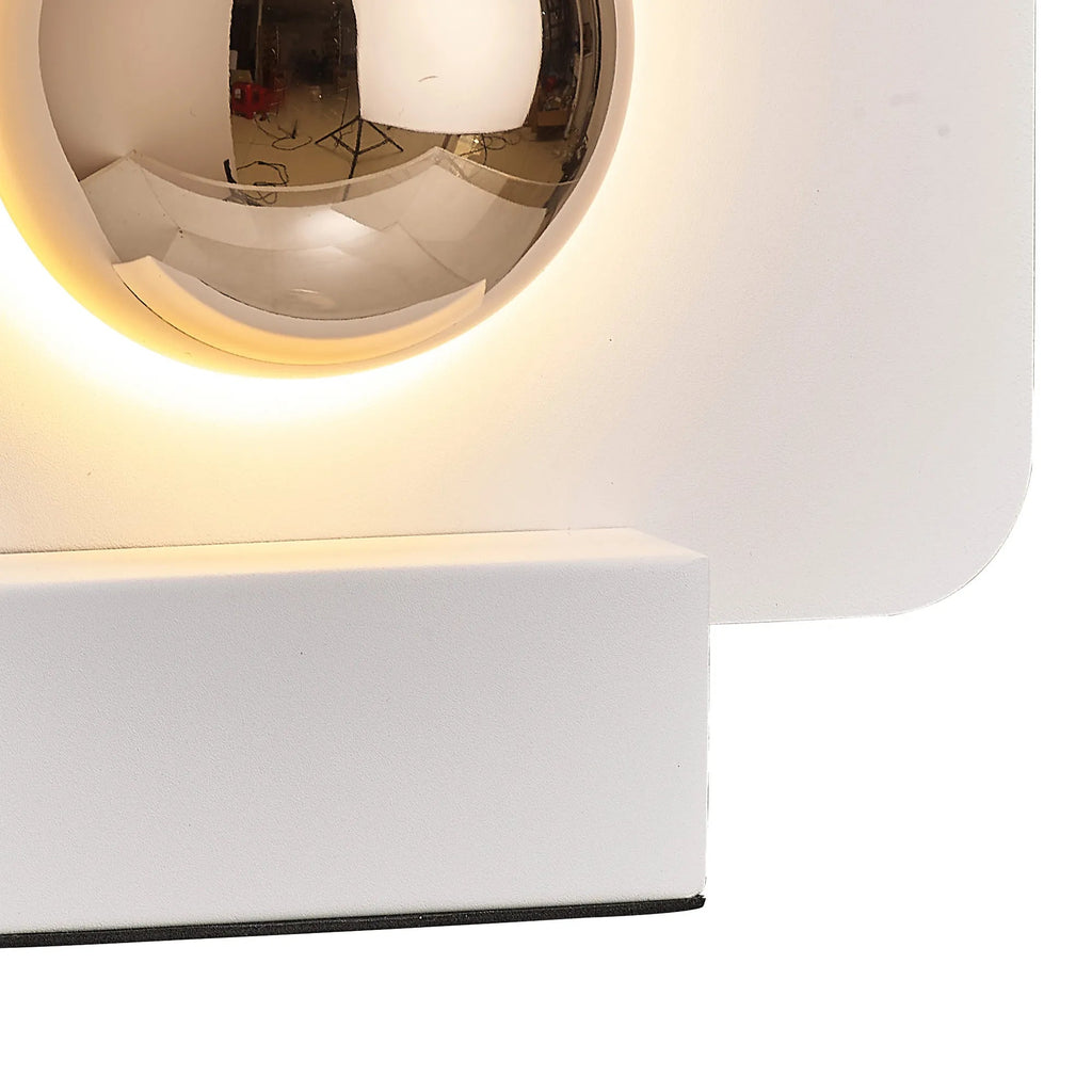 Mantra - Alba Modern Art Style 25cm Table Lamp, 8W LED, 3000K, 640lm, (Mantra 8416) - Luminosity Designs Ltd