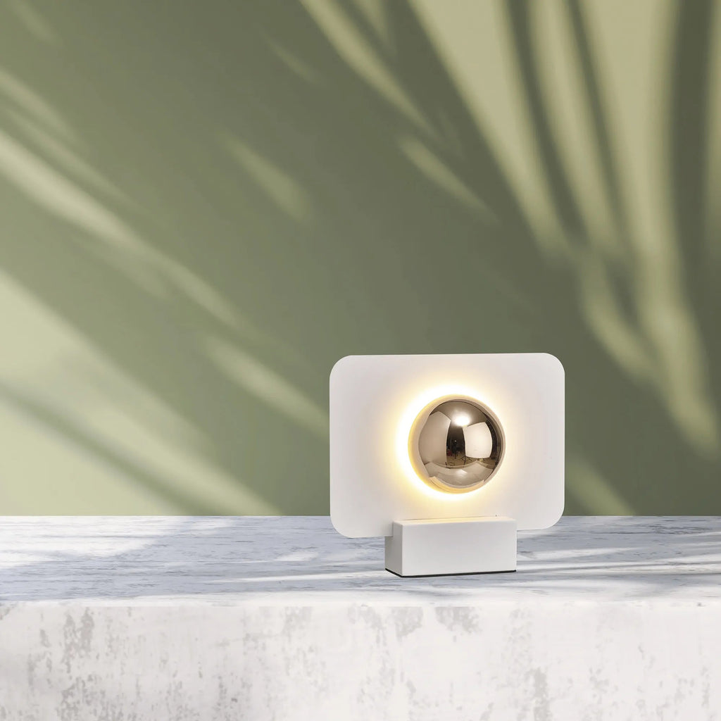 Mantra - Alba Modern Art Style 25cm Table Lamp, 8W LED, 3000K, 640lm, (Mantra 8416) - Luminosity Designs Ltd