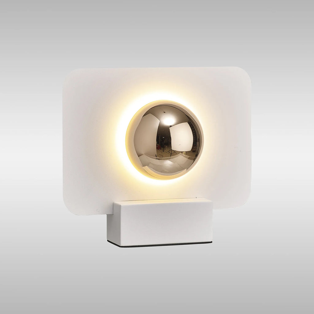 Mantra - Alba Modern Art Style 25cm Table Lamp, 8W LED, 3000K, 640lm, (Mantra 8416) - Luminosity Designs Ltd