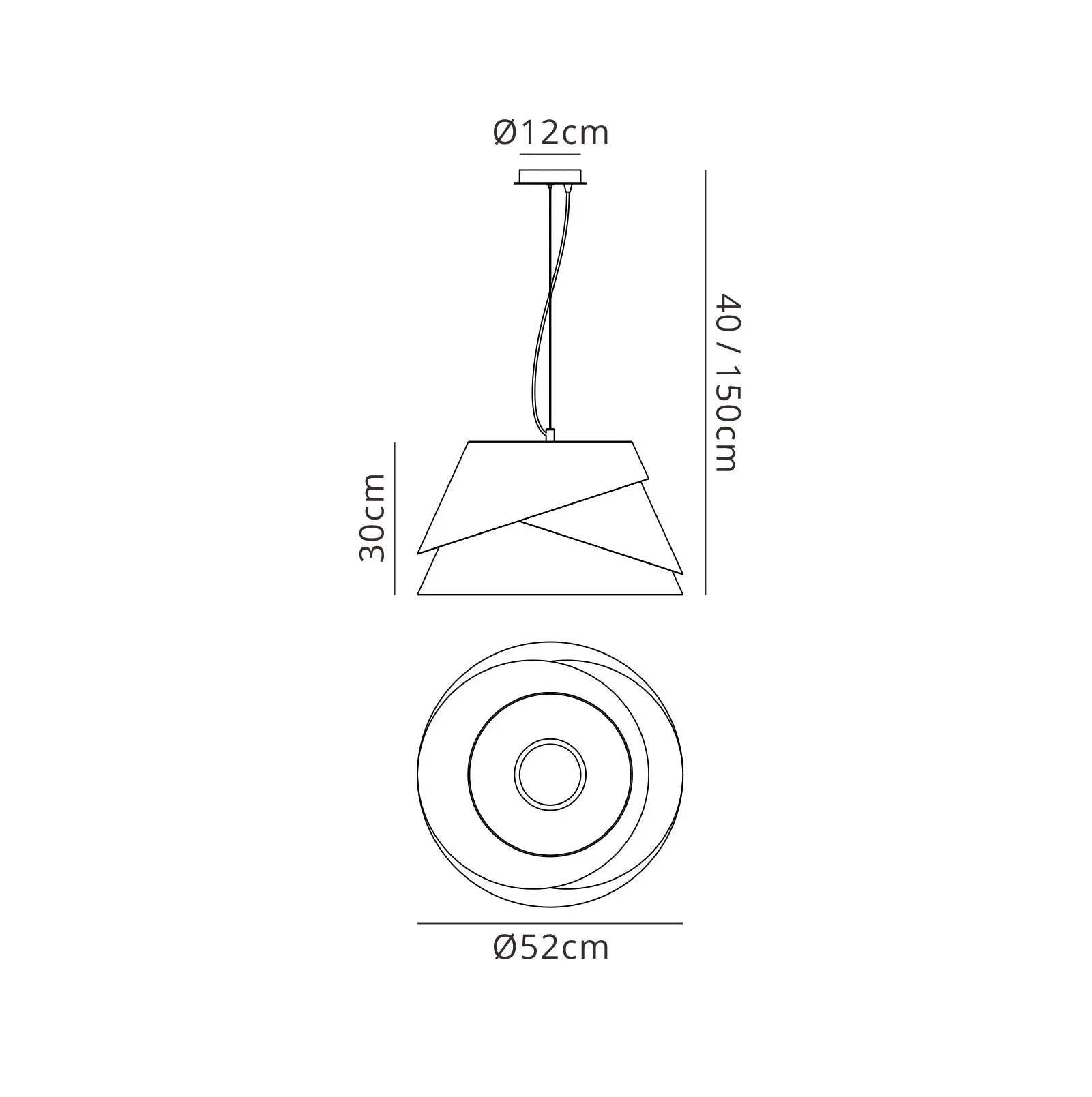 Mantra - Alboran Aluminium and Iron Light Pendant. 1x E27 (Mantra m5862) - Luminosity Designs Ltd